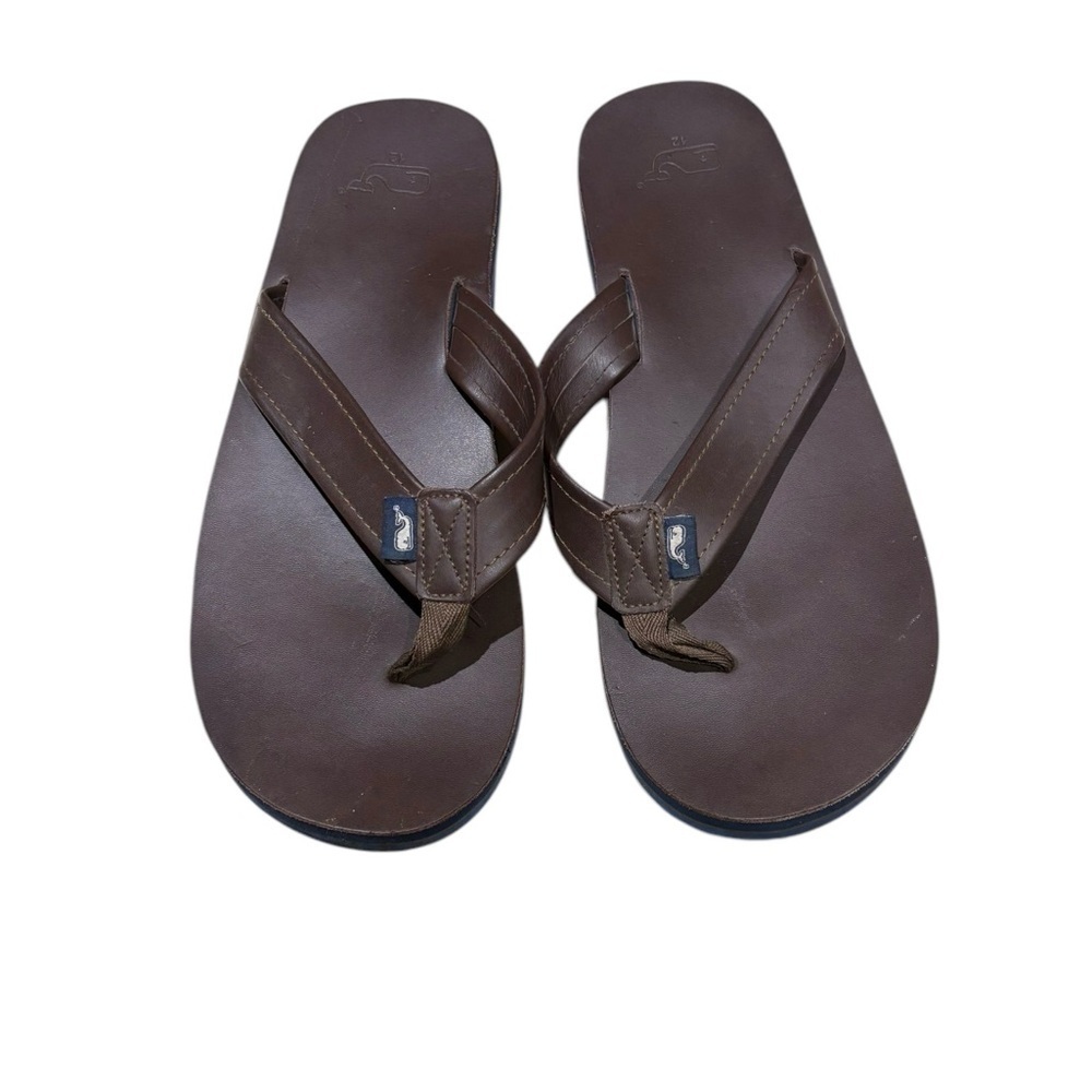 Vineyard Vines Men’s Brown Thong Sandals Size 12